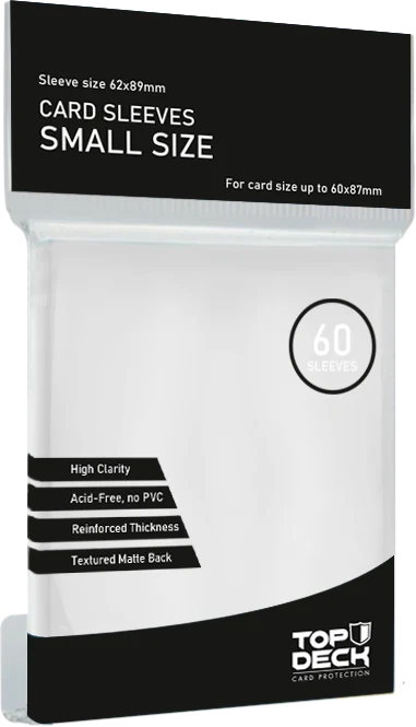 Protectores Esenciales Top Deck Small 62x89mm | 60 unidades