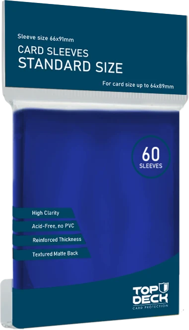 Protectores Esenciales Top Deck Standard 66x91mm | 60 unidades
