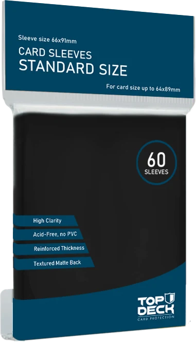 Protectores Esenciales Top Deck Standard 66x91mm | 60 unidades