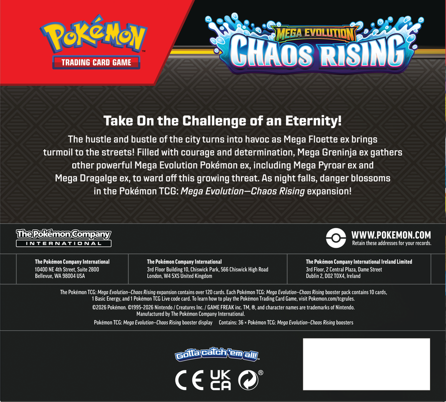 Pokemon TCG: Chaos Rising - Booster Display (Inglés) - Preventa